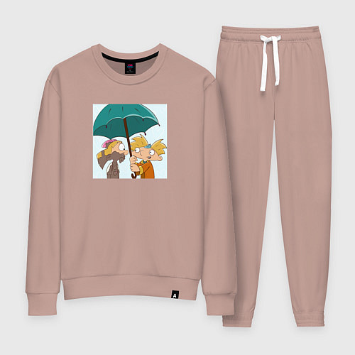 Женский костюм Фан арт эй Арнольд романтика / Пыльно-розовый – фото 1