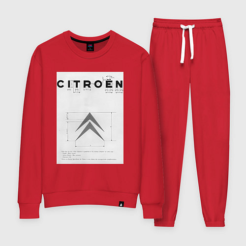 Женский костюм Citroen логотип / Красный – фото 1