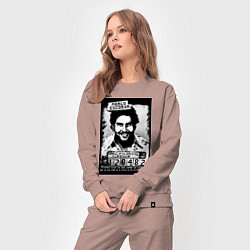 Костюм хлопковый женский Escobar in the jail, цвет: пыльно-розовый — фото 2