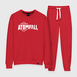 Костюм хлопковый женский Atomfall logo, цвет: красный