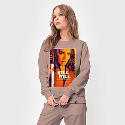 Костюм хлопковый женский Kill bill - Uma Thurman, цвет: пыльно-розовый — фото 2