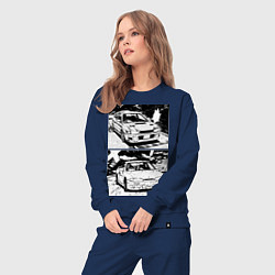 Костюм хлопковый женский Nissan silvia subaru forester, цвет: тёмно-синий — фото 2