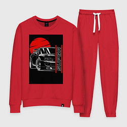 Костюм хлопковый женский Toyota Supra авто, цвет: красный