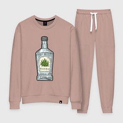 Костюм хлопковый женский Бутылка текилы, цвет: пыльно-розовый