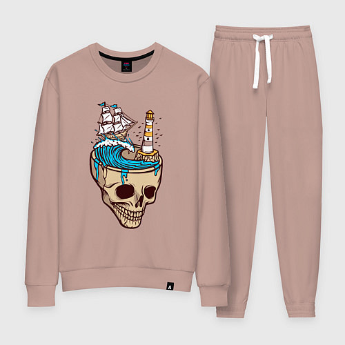 Женский костюм Кораблик в черепе / Пыльно-розовый – фото 1
