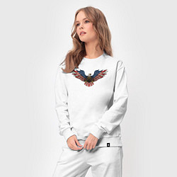 Костюм хлопковый женский USA eagle, цвет: белый — фото 2