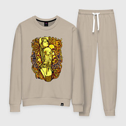 Костюм хлопковый женский Зарытое сокровище, цвет: миндальный