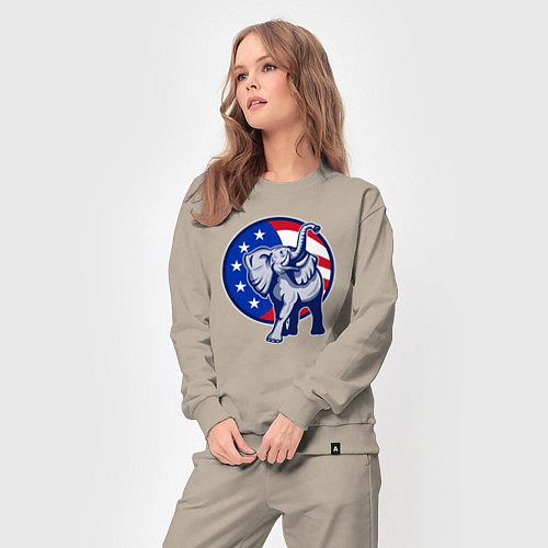 Женский костюм USA elephant / Миндальный – фото 3