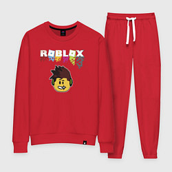 Костюм хлопковый женский Roblox pixel - роблокс пиксель видеоигра для детей, цвет: красный