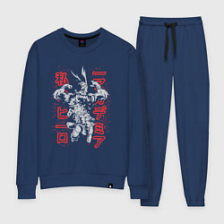 Костюм хлопковый женский Моя геройская академия Изуку Мидория All Might, цвет: тёмно-синий