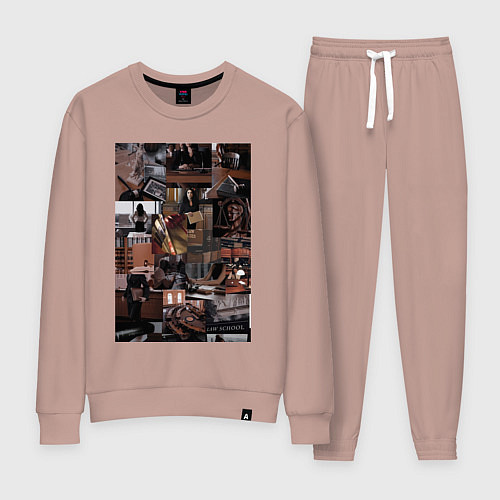 Женский костюм Юристы эстетика коллаж / Пыльно-розовый – фото 1