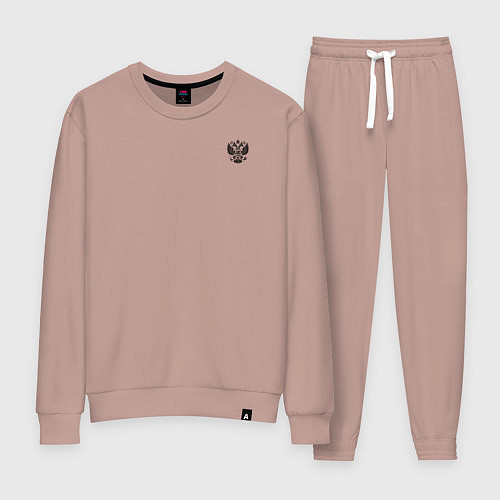 Женский костюм Герб Святой Руси на узорном царском флаге / Пыльно-розовый – фото 1