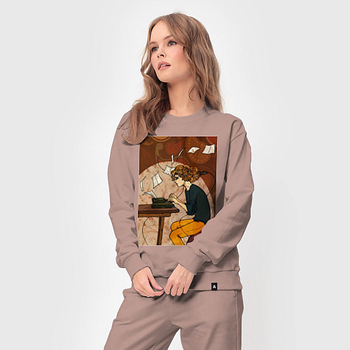 Женский костюм Писатель / Пыльно-розовый – фото 3