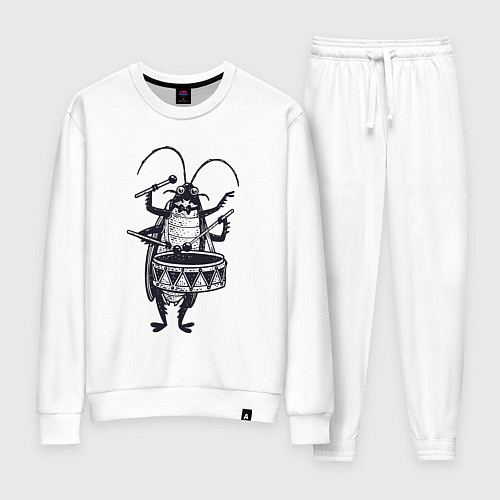 Женский костюм Таракан барабанщик / Белый – фото 1