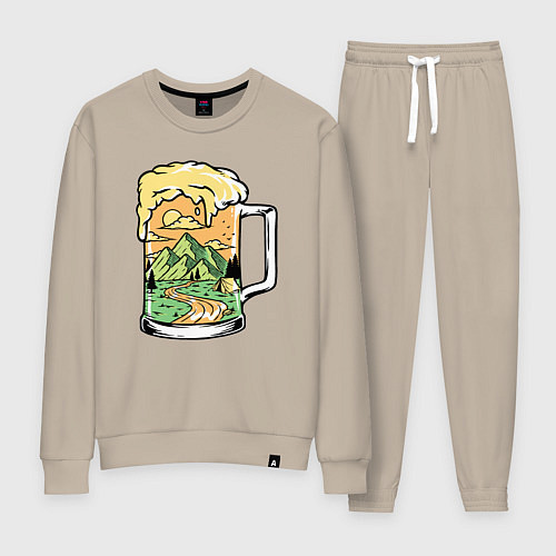 Женский костюм Beer nature mountains / Миндальный – фото 1