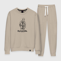 Костюм хлопковый женский BTS Dynamite Jeon Jungkook, цвет: миндальный