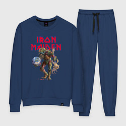 Костюм хлопковый женский Iron Maiden rock band, цвет: тёмно-синий