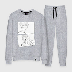 Костюм хлопковый женский Эмоции Сатору Годжо - Магическая битва, цвет: меланж