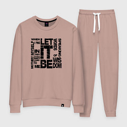 Костюм хлопковый женский Let It Be, цвет: пыльно-розовый