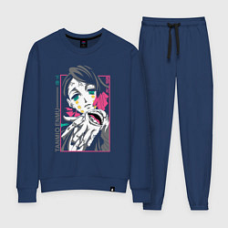 Костюм хлопковый женский Клинок рассекающий демонов Tanmio Enmu, цвет: тёмно-синий