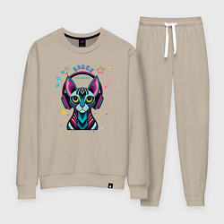 Женский костюм Кот в наушниках - музыка