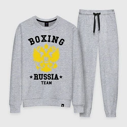 Костюм хлопковый женский Boxing Russia Team, цвет: меланж