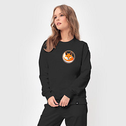 Костюм хлопковый женский Дикая лисица, цвет: черный — фото 2