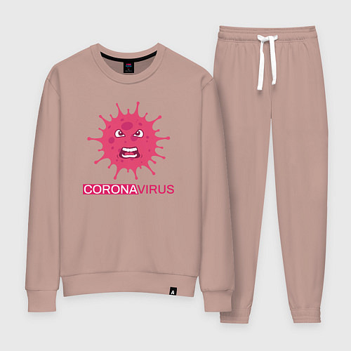 Женский костюм Pink coronavirus / Пыльно-розовый – фото 1