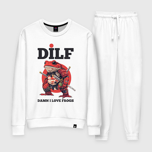 Женский костюм DILF damn I love frogs / Белый – фото 1