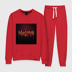 Костюм хлопковый женский Огненное имя Настя, цвет: красный