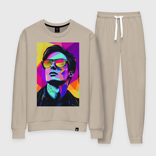 Женский костюм Портрет Дурова pop art / Миндальный – фото 1