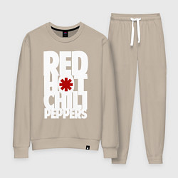 Костюм хлопковый женский RHCP - title and logo, цвет: миндальный