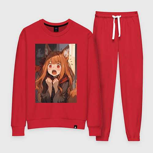 Женский костюм Волчица и пряности Холо удивление / Красный – фото 1