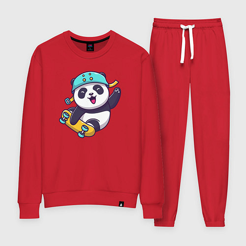 Женский костюм Skater panda / Красный – фото 1