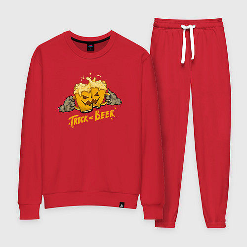 Женский костюм Trick or beer - Halloween / Красный – фото 1