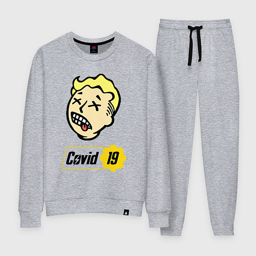 Женский костюм Vault boy - covid 19 / Меланж – фото 1