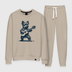 Женский костюм Йоркширский терьер играет на гитаре