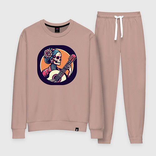 Женский костюм Мёртвая гитаристка / Пыльно-розовый – фото 1