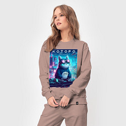 Костюм хлопковый женский Которо - коллаба, цвет: пыльно-розовый — фото 2