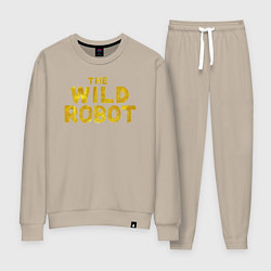 Костюм хлопковый женский The wild robot logo, цвет: миндальный