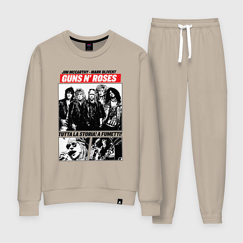 Женский костюм Guns N Roses rock band / Миндальный – фото 1