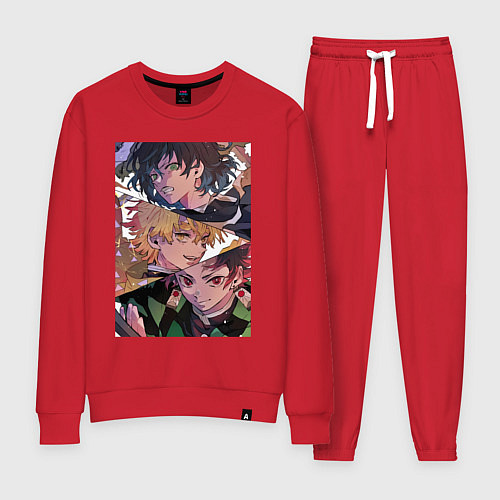 Женский костюм Клинок рассекающий демонов Тандзиро Камадо / Красный – фото 1