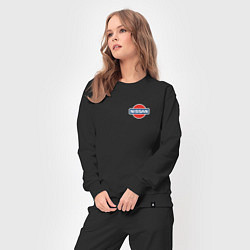 Костюм хлопковый женский Nissan logo auto steel, цвет: черный — фото 2