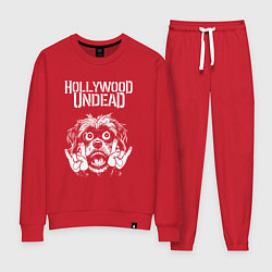 Костюм хлопковый женский Hollywood Undead rock dog, цвет: красный