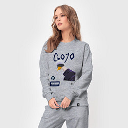 Костюм хлопковый женский Утка Годжо Сатору - Магическая битва, цвет: меланж — фото 2