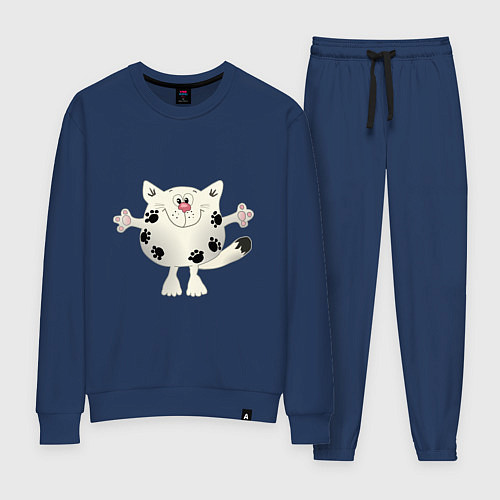 Женский костюм Кот в лапах / Тёмно-синий – фото 1