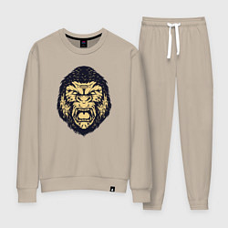 Костюм хлопковый женский Рёв гориллы, цвет: миндальный
