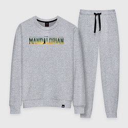 Костюм хлопковый женский The mandalorian season 3 logo, цвет: меланж