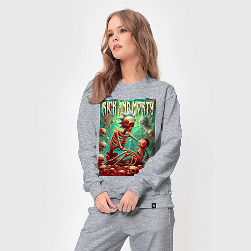 Женский костюм Rick and Morty in the hell / Меланж – фото 3