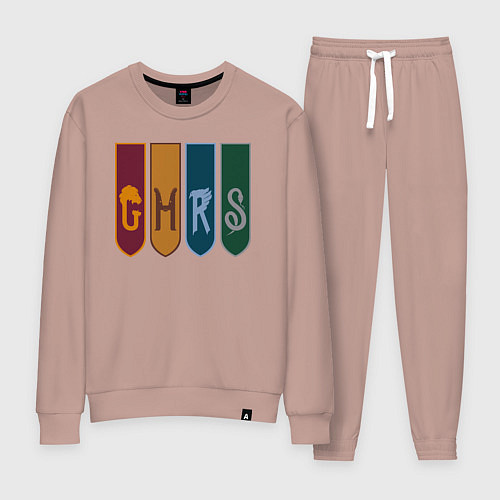 Женский костюм Гербы факультетов Хогвартс Гарри Поттер / Пыльно-розовый – фото 1